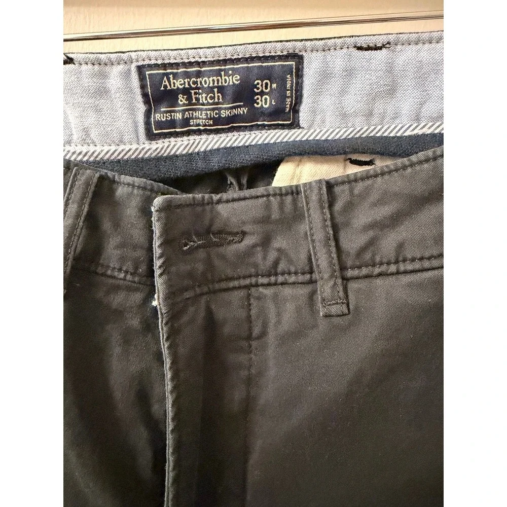 Abercrombie & Fitch Rustin Athletic Skinny Pants Mens 30x30 Dark Charcoal
